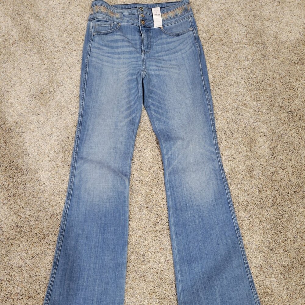 White House Black Market jeans - print detail at top - size 2